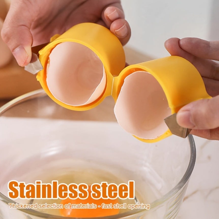 Egg Shell Opener Cutter ? Portable Stainless Steel Egg Topper Tool for Boiled Eggs (Random Color)