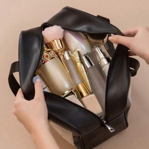 Premium PVC Waterproof Washbag ? Portable Clear Toiletry & Makeup Kit Organizer Bag with Top Handle