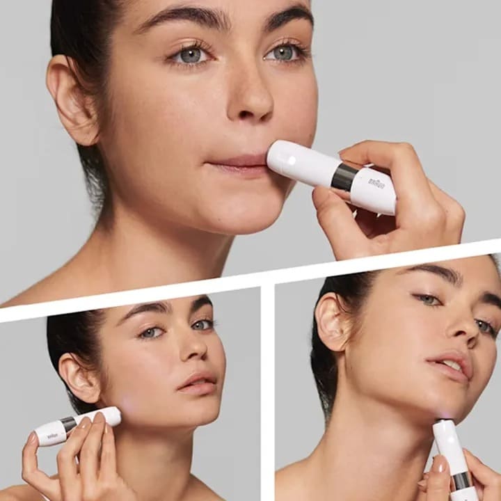 Braun Face Mini Hair Remover FS1000 with Smartlight ? Electric Facial Hair Remover for Women