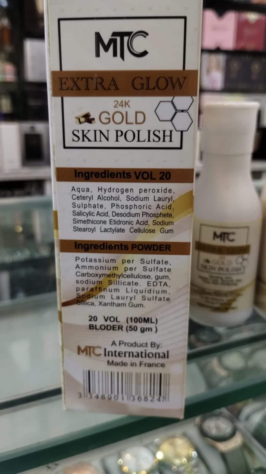 MTC International Extra Glow 24K Gold Skin Polish Kit ? Professional Face & Body Brightening System Made in France