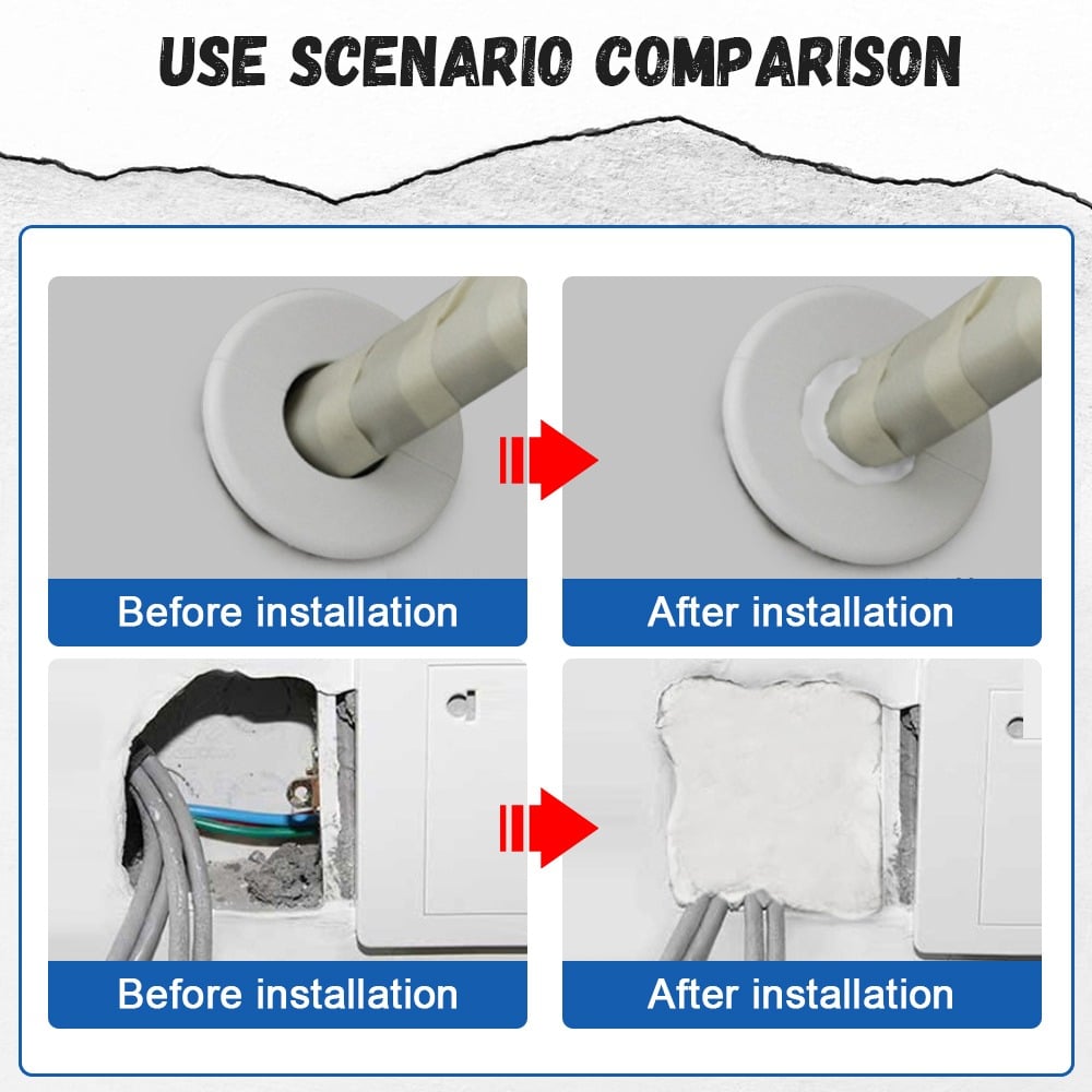 Environmental Wall Hole Sealing Glue ? Waterproof Mending Plasticine for AC Holes, Wall Gaps & Pipe Sealing