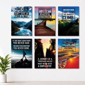 Set of 6 Premium Wall Art Photo Tiles ? Modern Home Decor Sets 8×11
