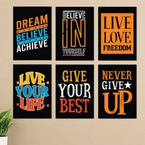 Set of 6 Premium Wall Art Photo Tiles ? Modern Home Decor Sets 8×11