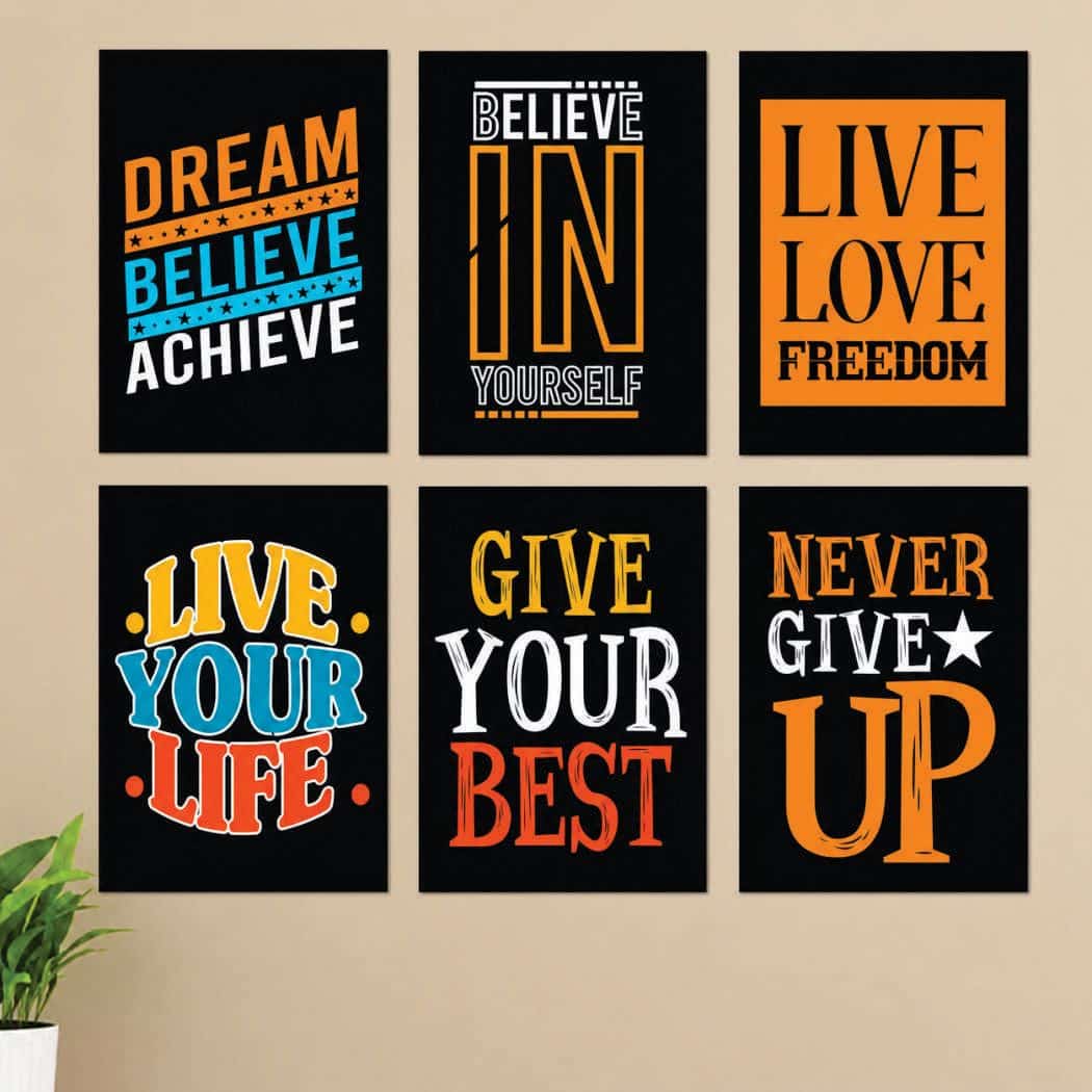 Set of 6 Premium Wall Art Photo Tiles ? Modern Home Decor Sets 8x11
