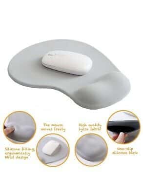 Premium Ergonomic Gaming Mouse Pad with Wrist Support ? Non-Slip Base & Comfortable Memory Foam Design (Random Color)
